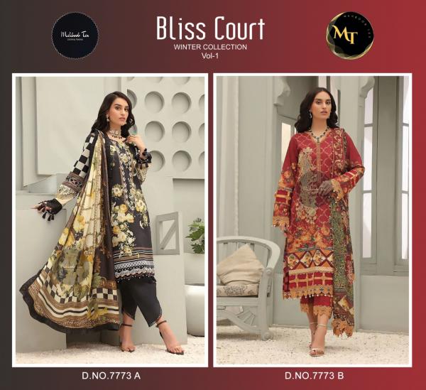 Mehbbob Tex Bliss Court Winter 1 Pashmina Dress Material Collection